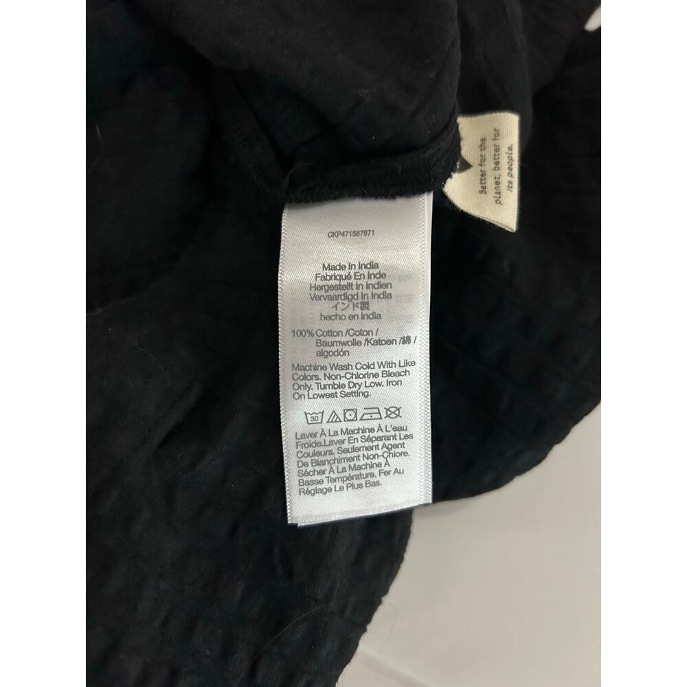 MADEWELL Dress NEW $128 Black Seersucker Cutout Sleeveless Cotton Midi Size XXS - Picture 8 of 8